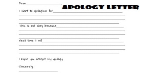 Sample Apology Letter Formats