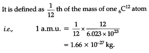 What Is The Atomic Mass Unit In Physics