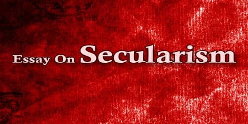 Essay On Secularism