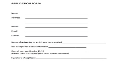application writing format for school