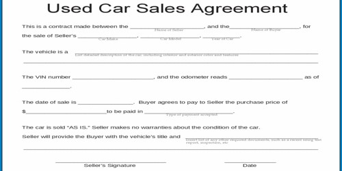Sample Used Car Sales Letter Format