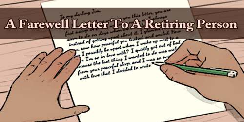 A Farewell Letter To A Retiring Person