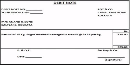 Debit Note Assignment Point