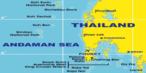 Map Of The Andaman Sea 