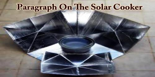 Paragraph On The Solar Cooker