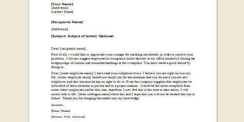 Response Letter to a Complaint