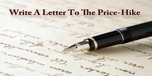 Write A Letter To The Price-Hike