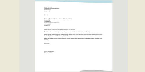Sample Responding Letter to the Request to Your Resume