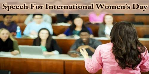 Speech For International Women’s Day