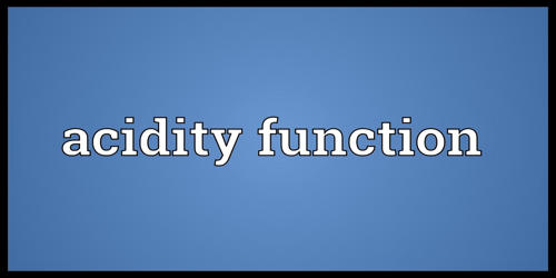 Acidity Function