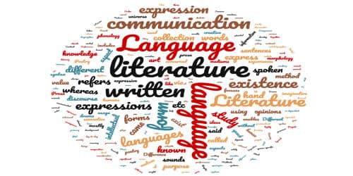 Contrast between Literature and Language