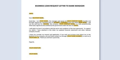 Loan Request Letter to Bank Authority