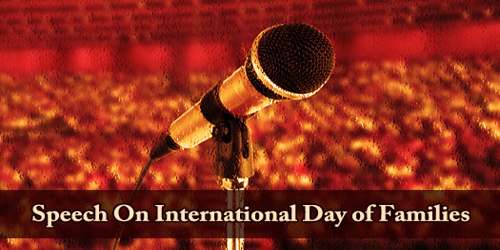 Speech On International Day of Families