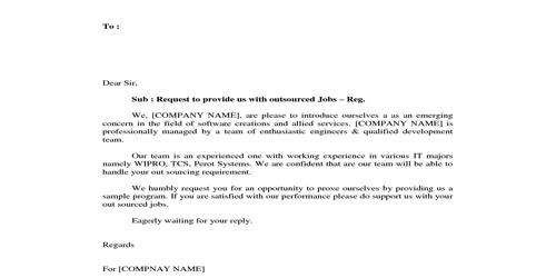 Sample Job Request Letter - Assignment Point