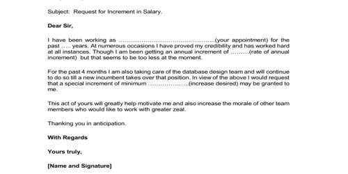 Request Letter for Salary Raise