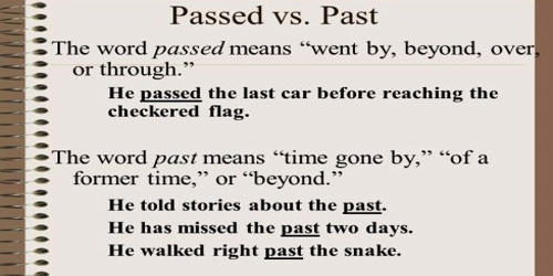Difference between Passed and Past