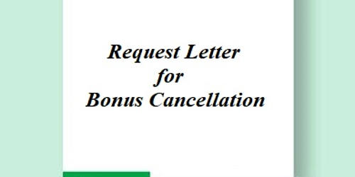 Request Letter for Bonus Cancellation