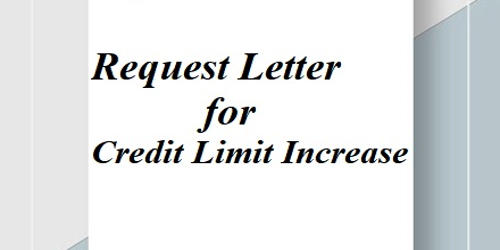 Request Letter for Credit Limit Increase