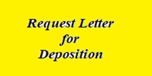 Request Letter for Deposition