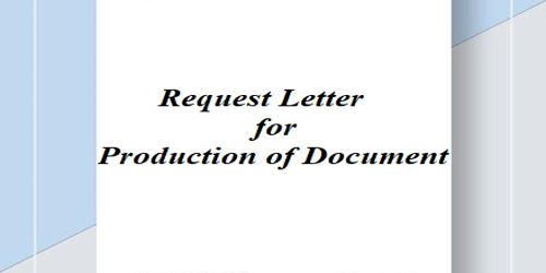 Request Letter for Production of Document