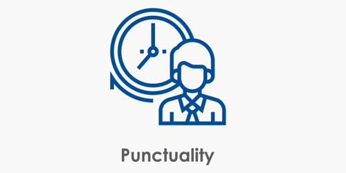 Punctuality – doing things at the right time