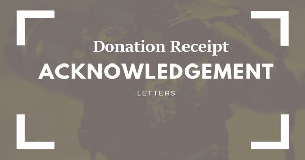 Acknowledgment Letter for Donation Receipt