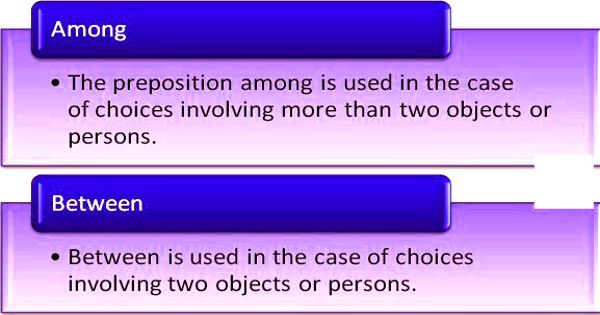 Difference Between Between And Among Assignment Point