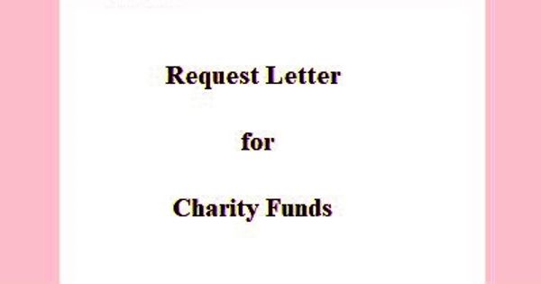 Request Letter for Charity Funds