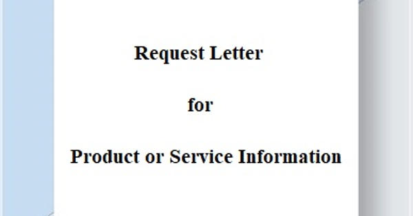Request Letter for Product or Service Information