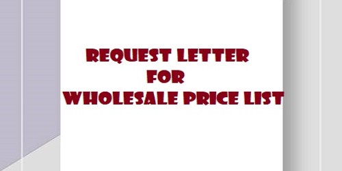 Request Letter for Wholesale Price List