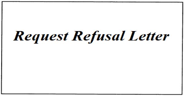 Sample Request Refusal Letter