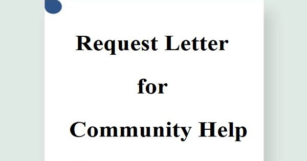 Request Letter format for Community Help