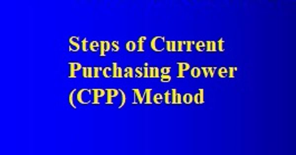 Steps of Current Purchasing Power (CPP) Method