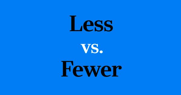 Difference Between Less and Fewer