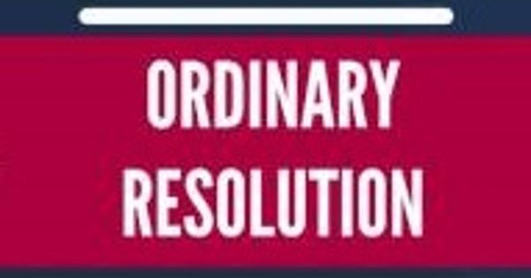 Ordinary Resolution