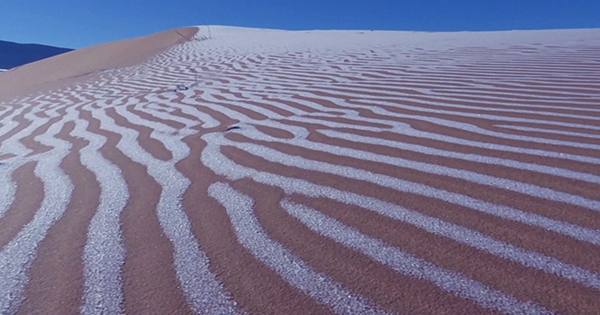 Ice Sparkles on the Sahara for Only the Fourth Time in 42 Years