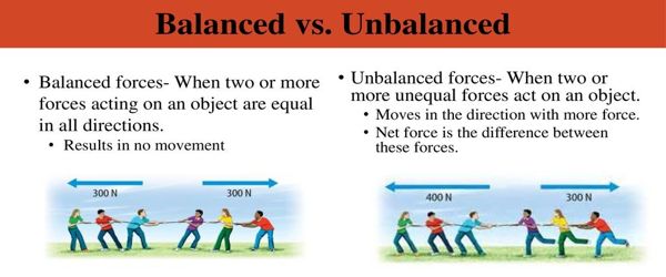 Difference Between Balanced And Unbalanced Forces Assignment Point