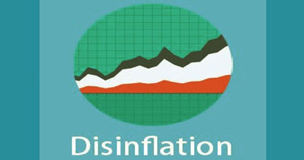 Disinflation – a decrease in the rate of inflation
