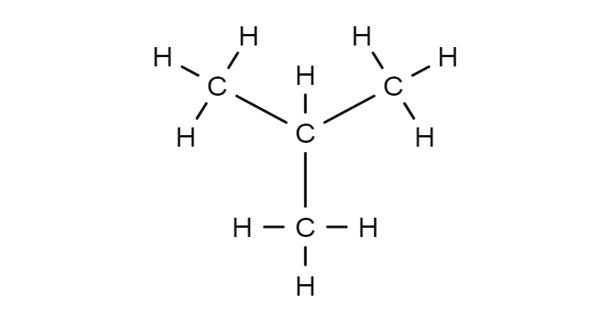 Isobutane formula structure