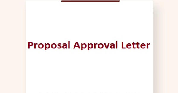Sample Proposal Approval Letter