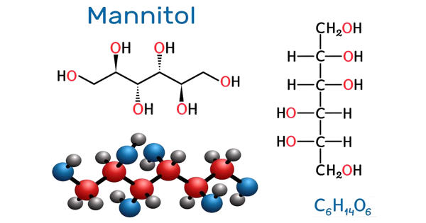 Mannitol – a type of sugar alcohol used as a sweetener and medication