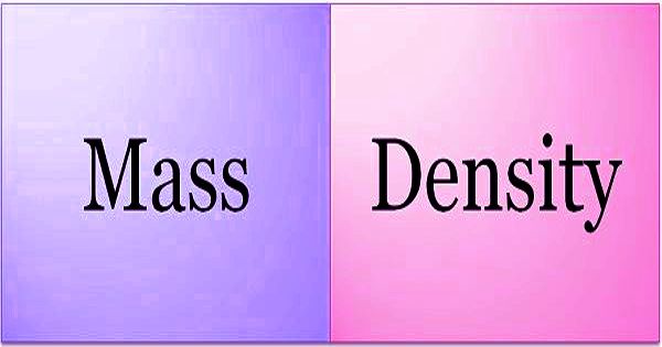 Difference between Mass and Density