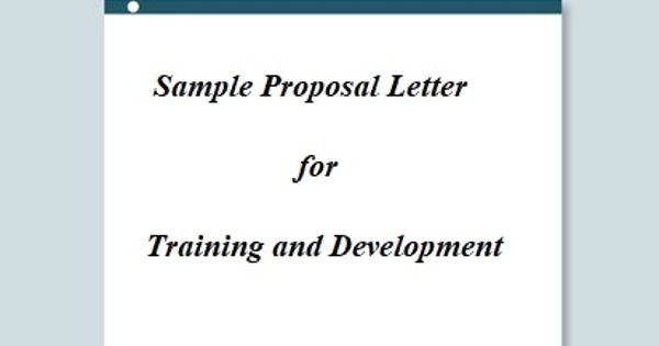 Sample Proposal Letter for Training and Development