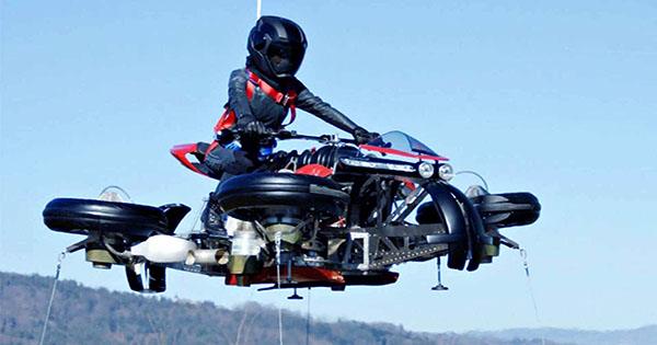 World’s First Flying Jet Motorcycle Just Completed Prototype Test Flight