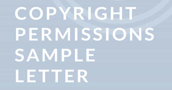 Sample Copyright Permission Letter Format
