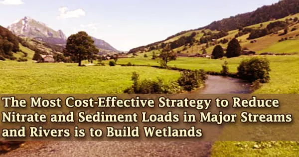 The Most Cost-Effective Strategy to Reduce Nitrate and Sediment Loads in Major Streams and Rivers is to Build Wetlands
