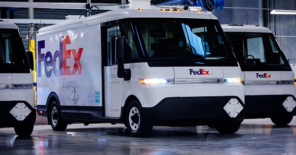 FedEx Receives its First Fully Electric GM Brightdrop Delivery Vans
