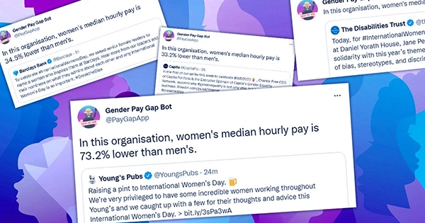 Bot Responds To Companies’ International Women’s Day Tweets Revealing Their Gender Pay Gaps