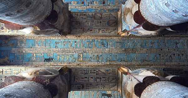Incredible Colorful Ceiling Frescoes Discovered In Ancient Egyptian Temple