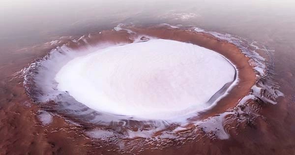 Could Enormous Ice Avalanches Explain Curious Crater Ridges on Mars